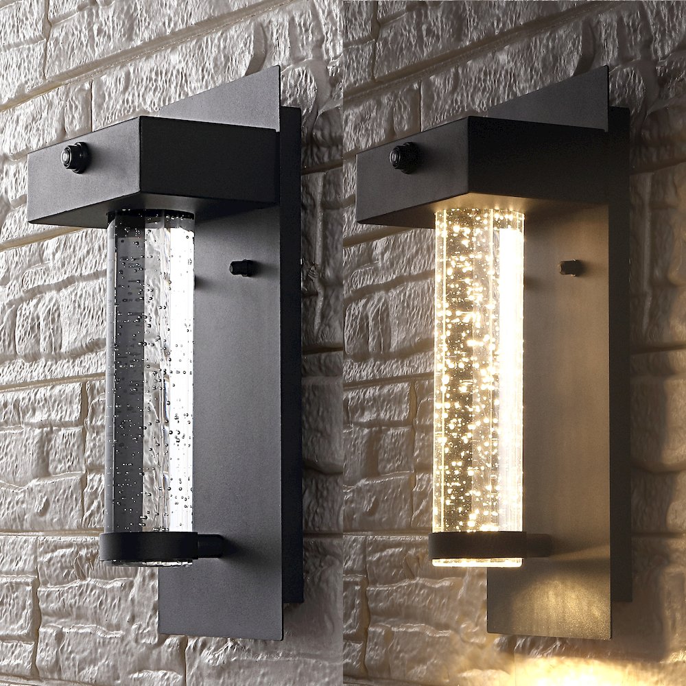 Horizone Minimalist Industrial Iron/Glass Seeded Glass