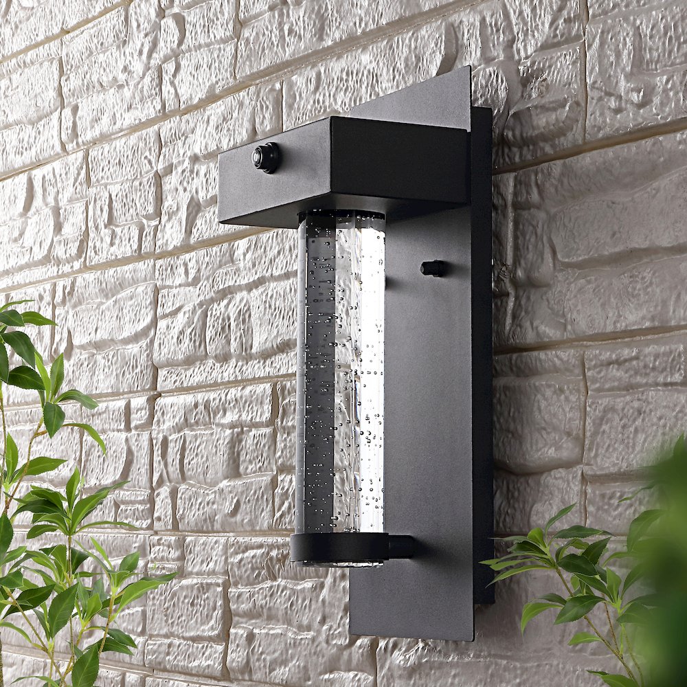 Horizone Minimalist Industrial Iron/Glass Seeded Glass