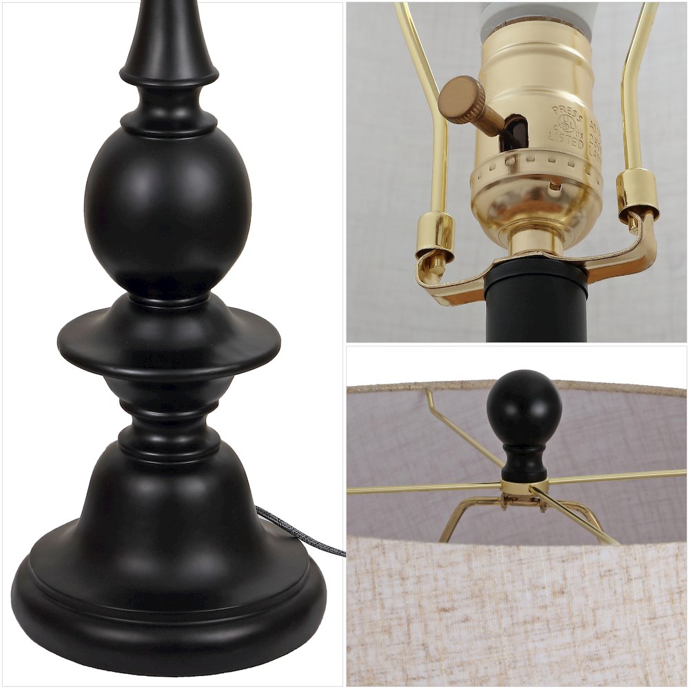 Taylor Spindled Resin LED Floor Lamp