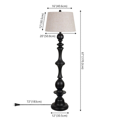 Taylor Spindled Resin LED Floor Lamp