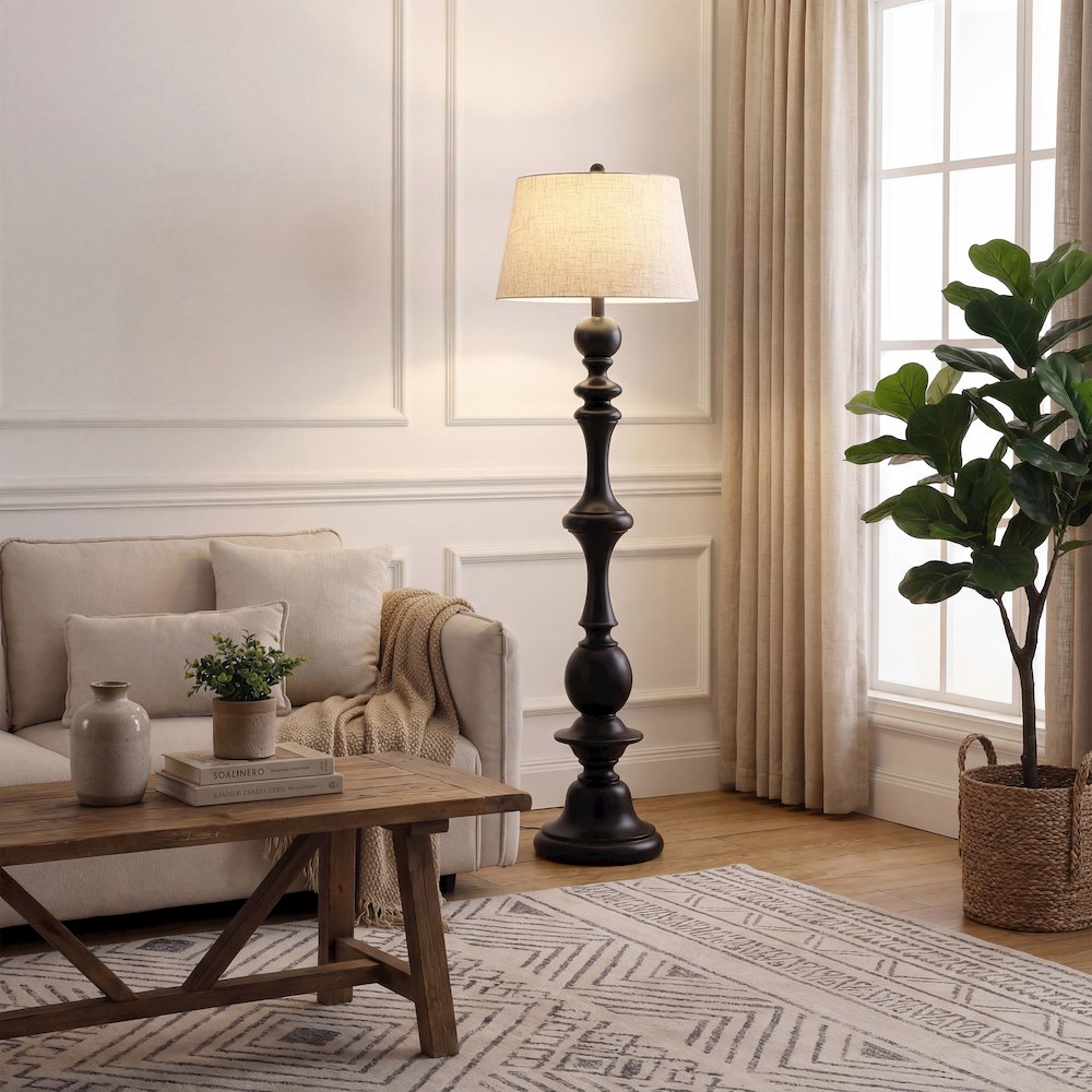 Taylor Spindled Resin LED Floor Lamp