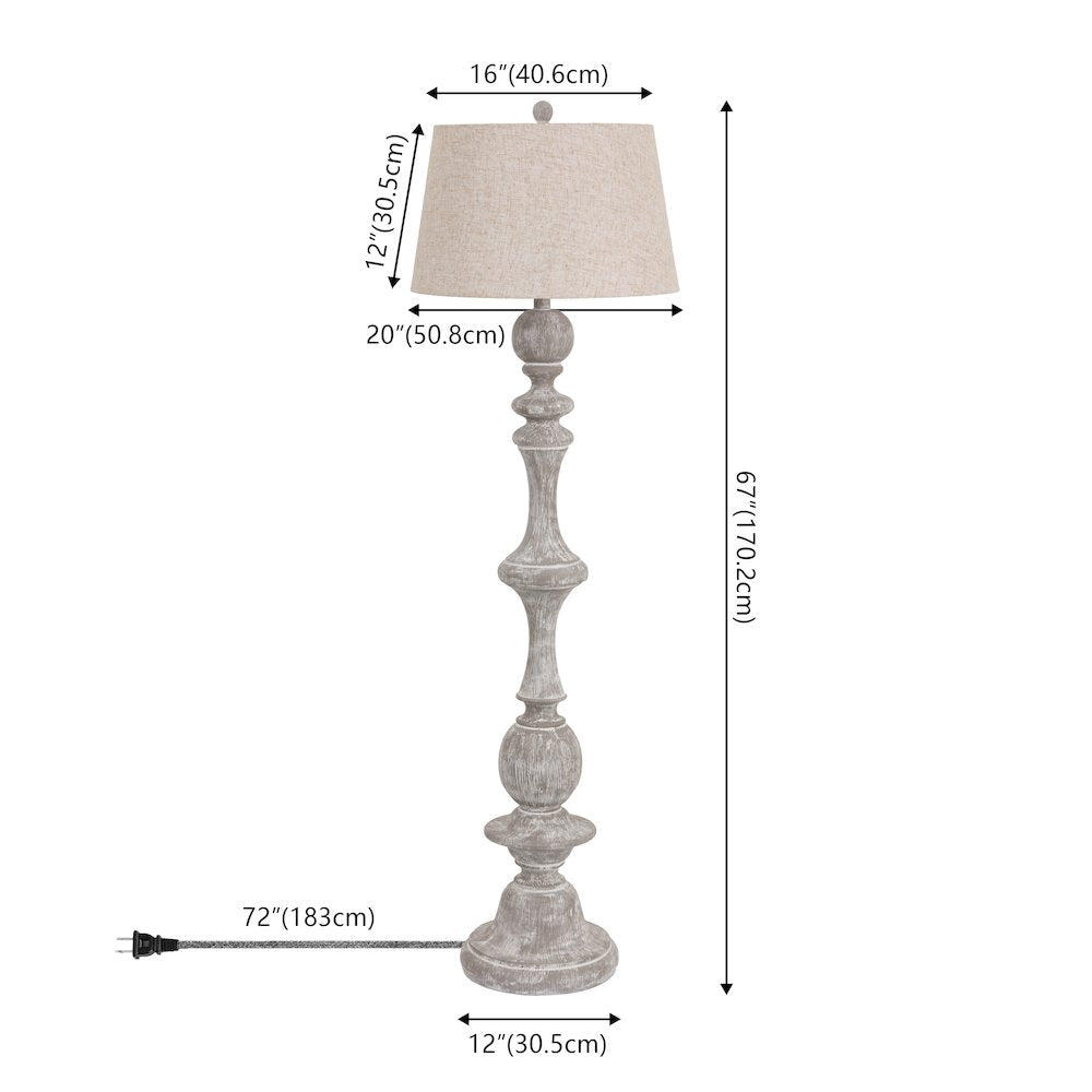 Taylor Spindled Resin LED Floor Lamp