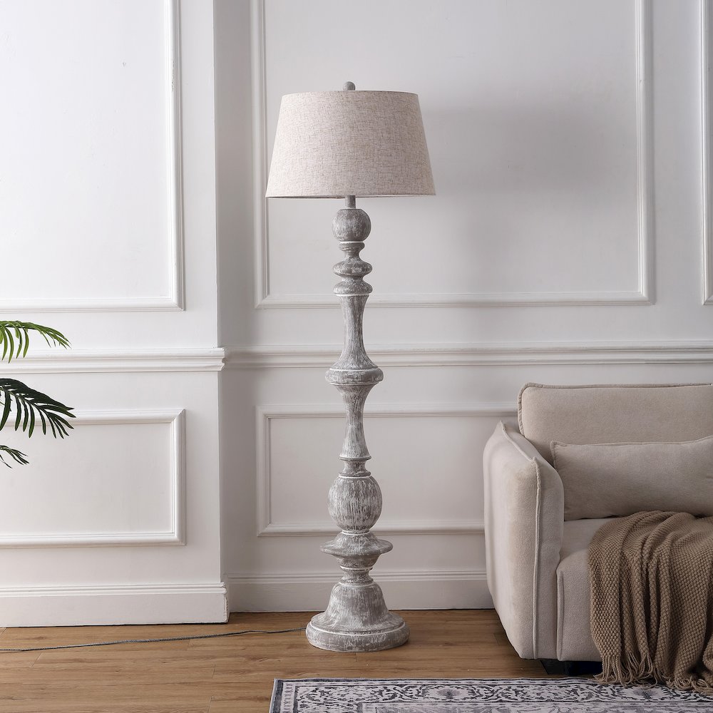 Taylor Spindled Resin LED Floor Lamp