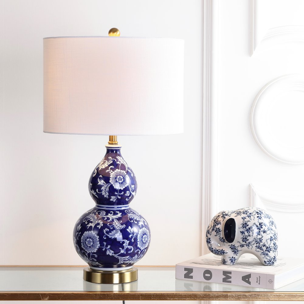 Lee Ceramic Chinoiserie Led Table Lamp