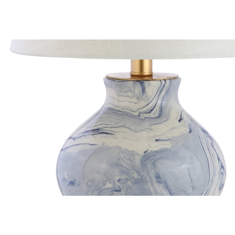 Holly Marbleized Ceramic Led Table Lamp