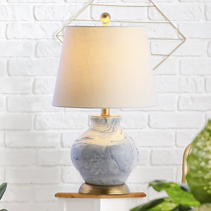 Holly Marbleized Ceramic Led Table Lamp