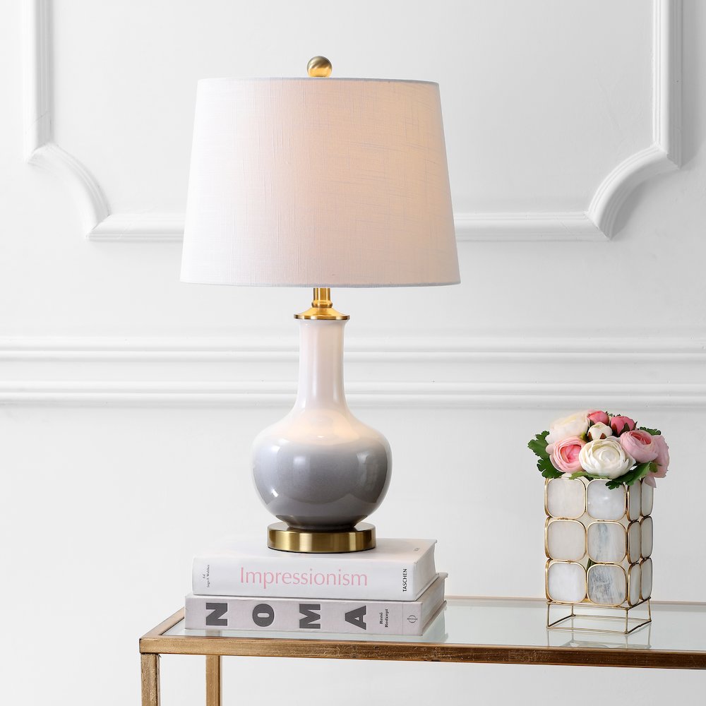 Gradient Ceramicbrass Led Table Lamp