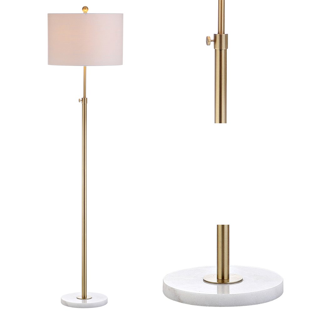 June Adjustable Metal/Marble Led Floor Lamp