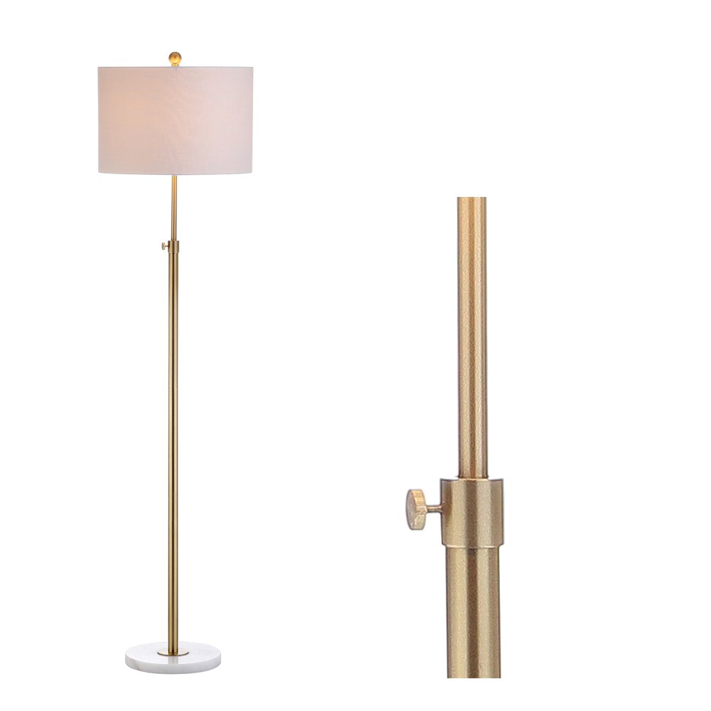 June Adjustable Metal/Marble Led Floor Lamp