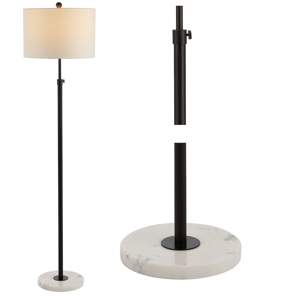 June Adjustable Metal/Marble Led Floor Lamp