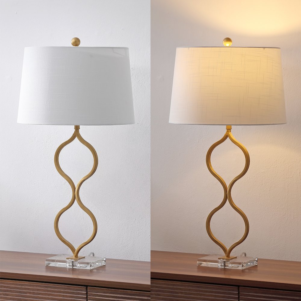 Levi Metal/Crystal Led Table Lamp
