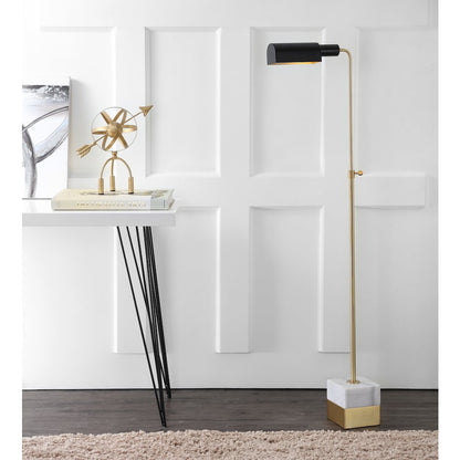 Iva Adjustable Brass Library Led Floor Lamp