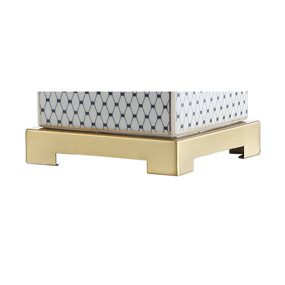 Cleo Ceramicmetal Ginger Jar Led Table Lamp