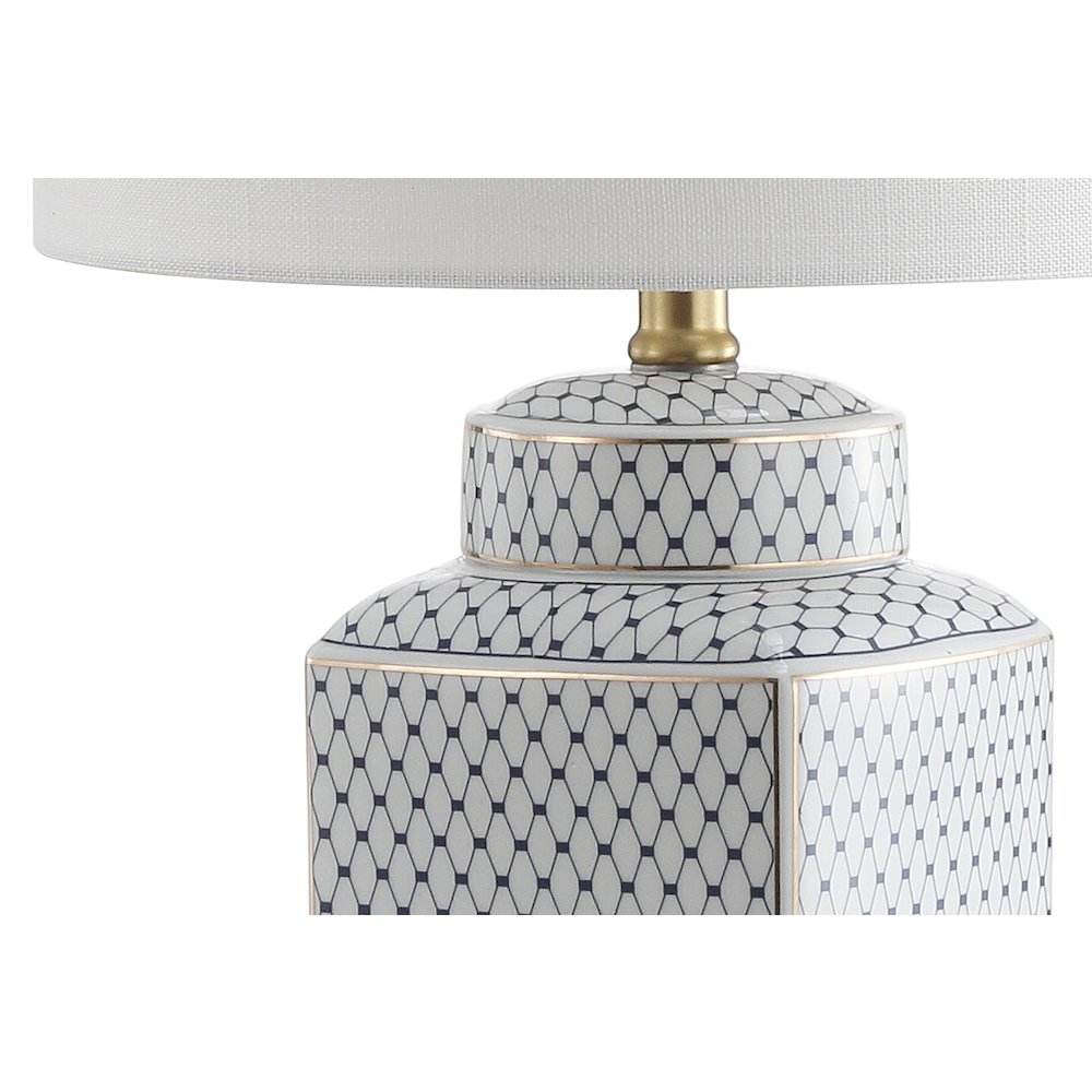 Cleo Ceramicmetal Ginger Jar Led Table Lamp