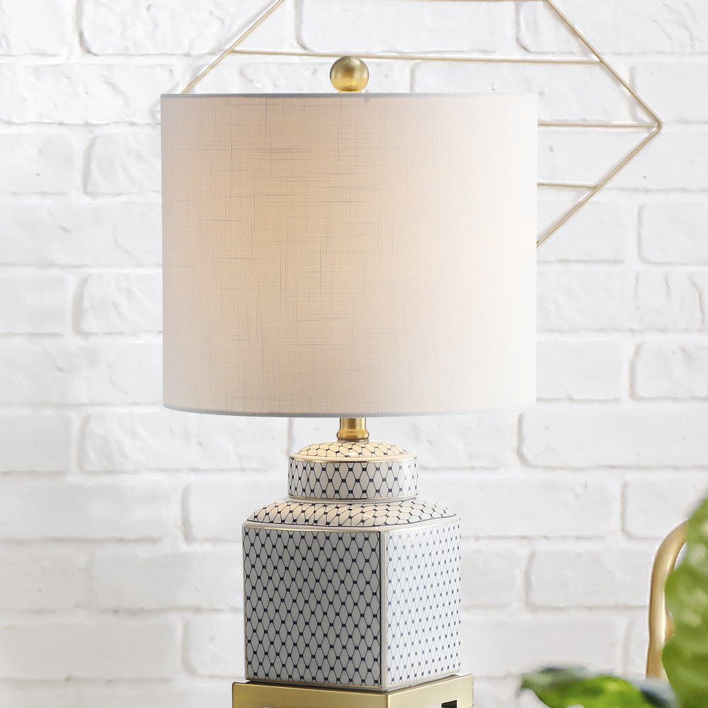 Cleo Ceramicmetal Ginger Jar Led Table Lamp
