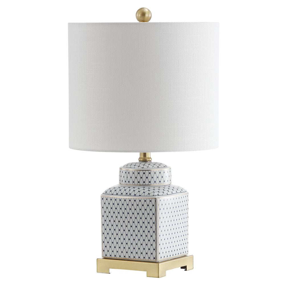 Cleo Ceramicmetal Ginger Jar Led Table Lamp