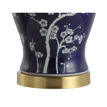 Gracie Ginger Jar Ceramicmetal Led Table Lamp