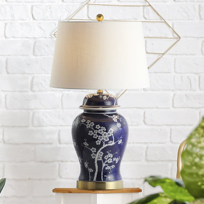 Gracie Ginger Jar Ceramicmetal Led Table Lamp
