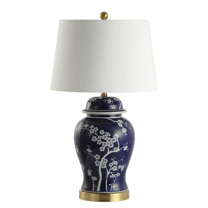 Gracie Ginger Jar Ceramicmetal Led Table Lamp