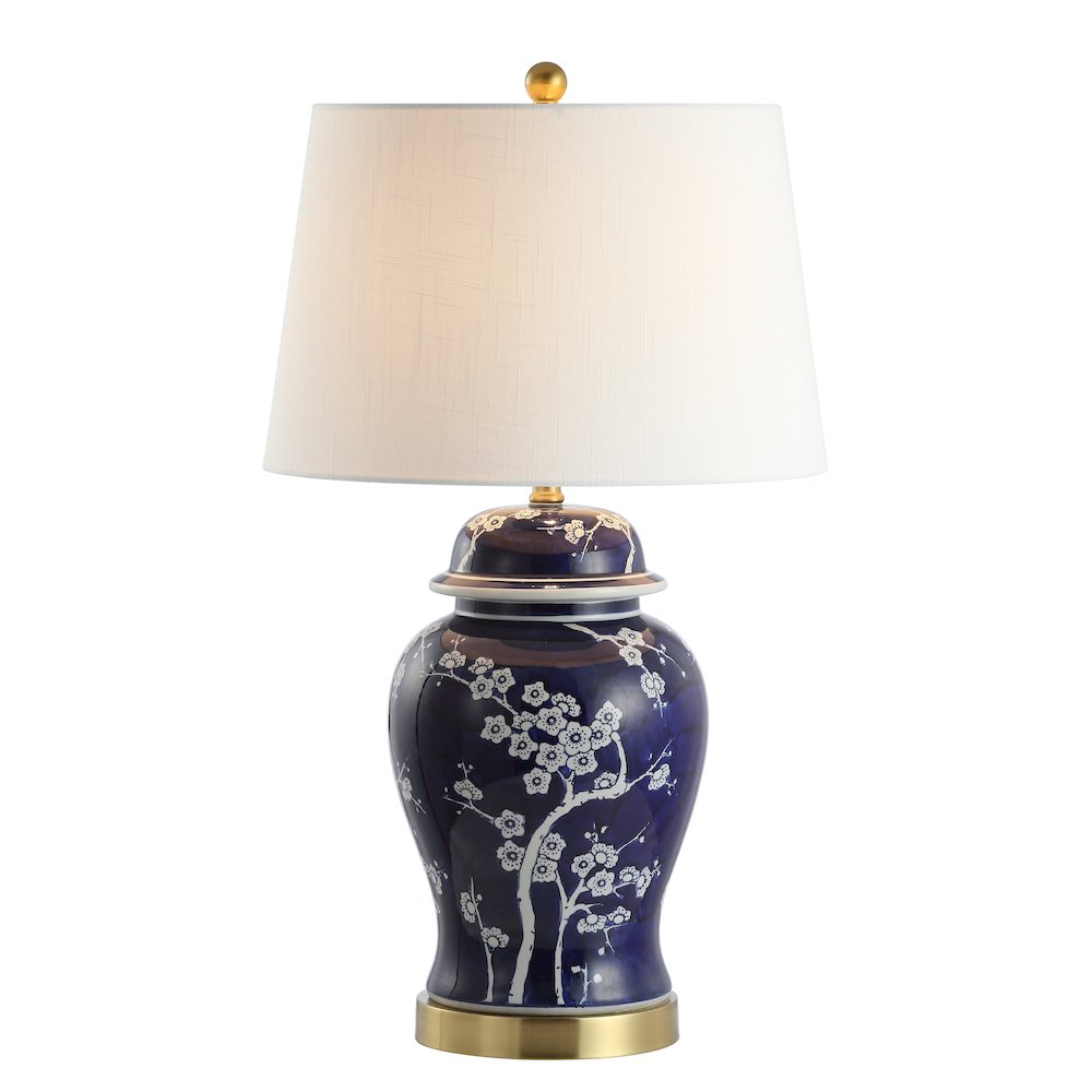 Gracie Ginger Jar Ceramicmetal Led Table Lamp