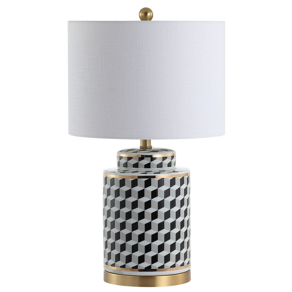 Ellie Tumbling Block Ceramicmetal Led Table Lamp