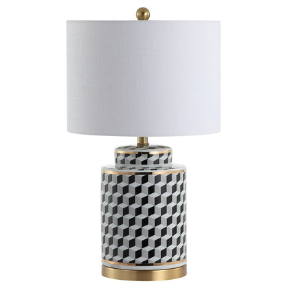 Ellie Tumbling Block Ceramicmetal Led Table Lamp