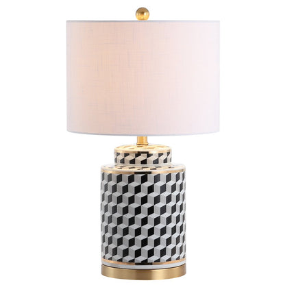 Ellie Tumbling Block Ceramicmetal Led Table Lamp