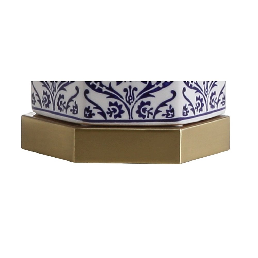 Diana Ginger Jar Ceramicmetal Led Table Lamp