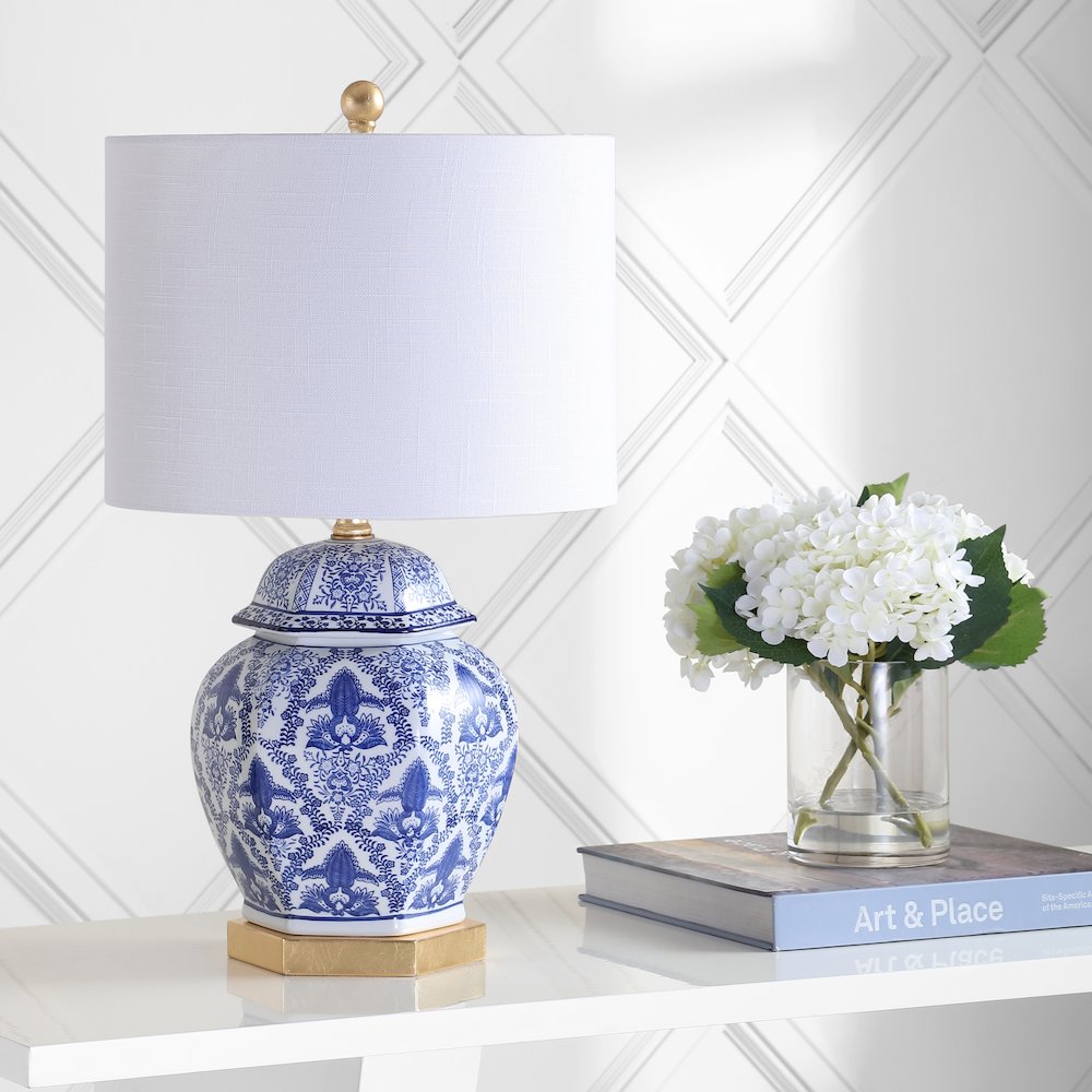 Gretchen Ginger Jar Ceramicmetal Led Table Lamp