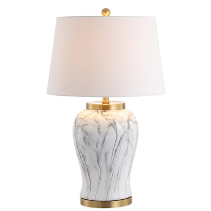 Prague Ceramic Marble Led Table Lamp