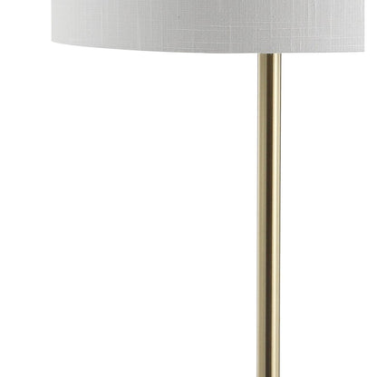 Luce Metal/Wood Led Floor Lamp With Table