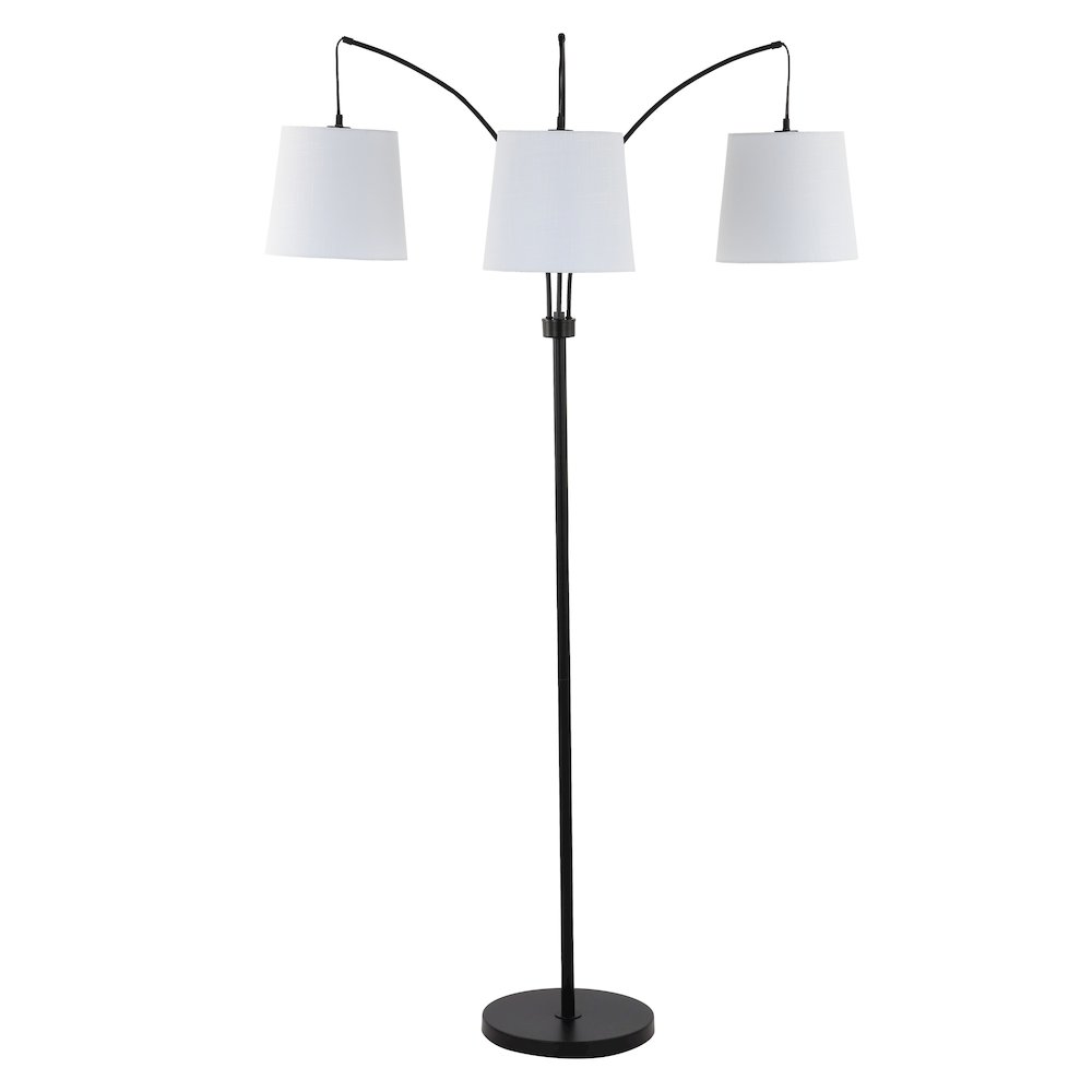 Sylva Mid Century Modern Head Adjustable Iron Led Arc Floor Lamp
