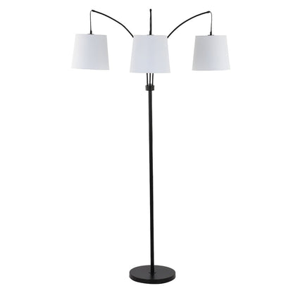 Sylva Mid Century Modern Head Adjustable Iron Led Arc Floor Lamp