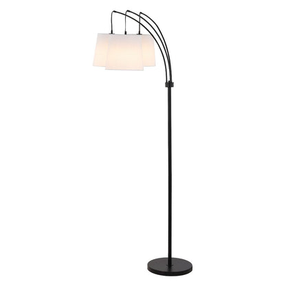 Sylva Mid Century Modern Head Adjustable Iron Led Arc Floor Lamp
