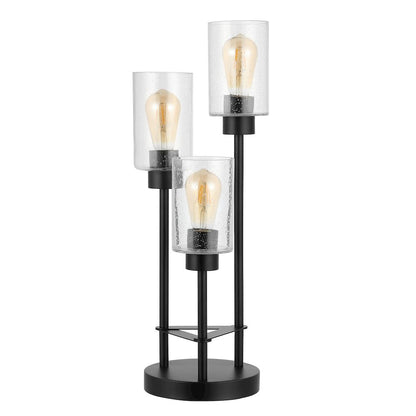 Axel Modern Iron/Seeded Glass Modern Industrial Led Table Lamp