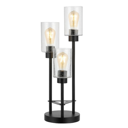 Axel Modern Iron/Seeded Glass Modern Industrial Led Table Lamp
