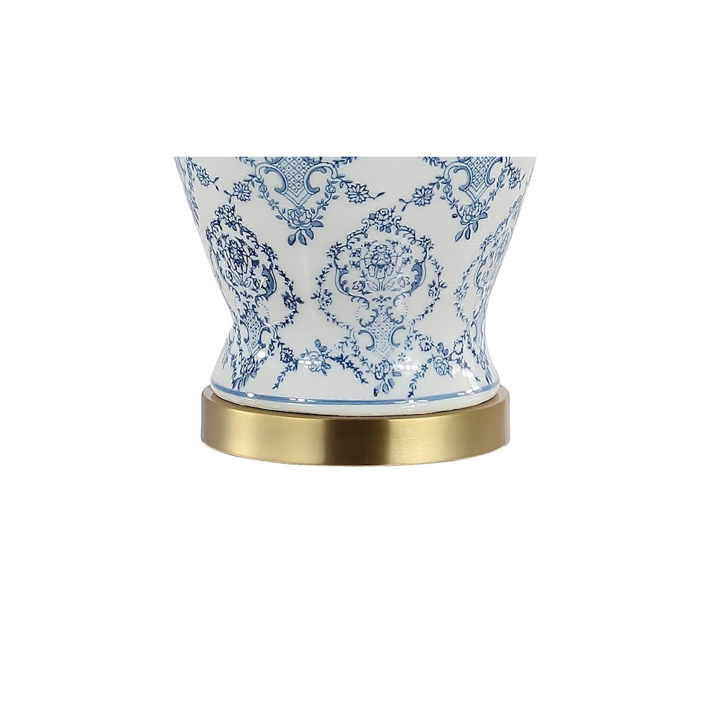 Juliana Traditional Classic Chinoiserie Ceramic Led Table Lamp