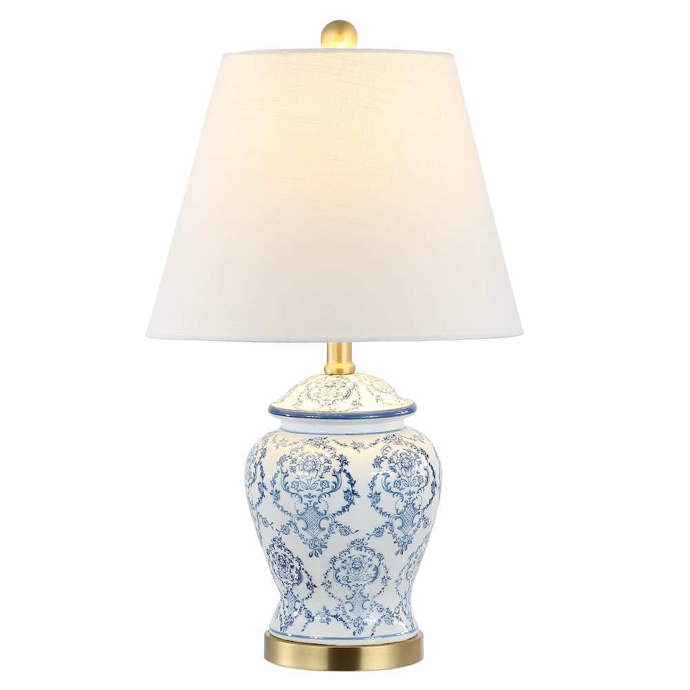 Juliana Traditional Classic Chinoiserie Ceramic Led Table Lamp