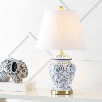 Juliana Traditional Classic Chinoiserie Ceramic Led Table Lamp