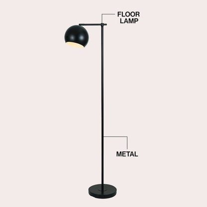 Eva 58.5" LED Floor Lamp with Metal Globe Shade