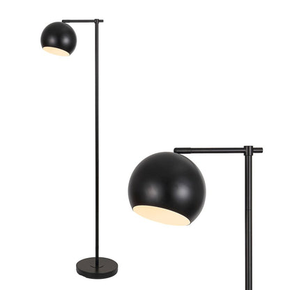 Eva 58.5" LED Floor Lamp with Metal Globe Shade