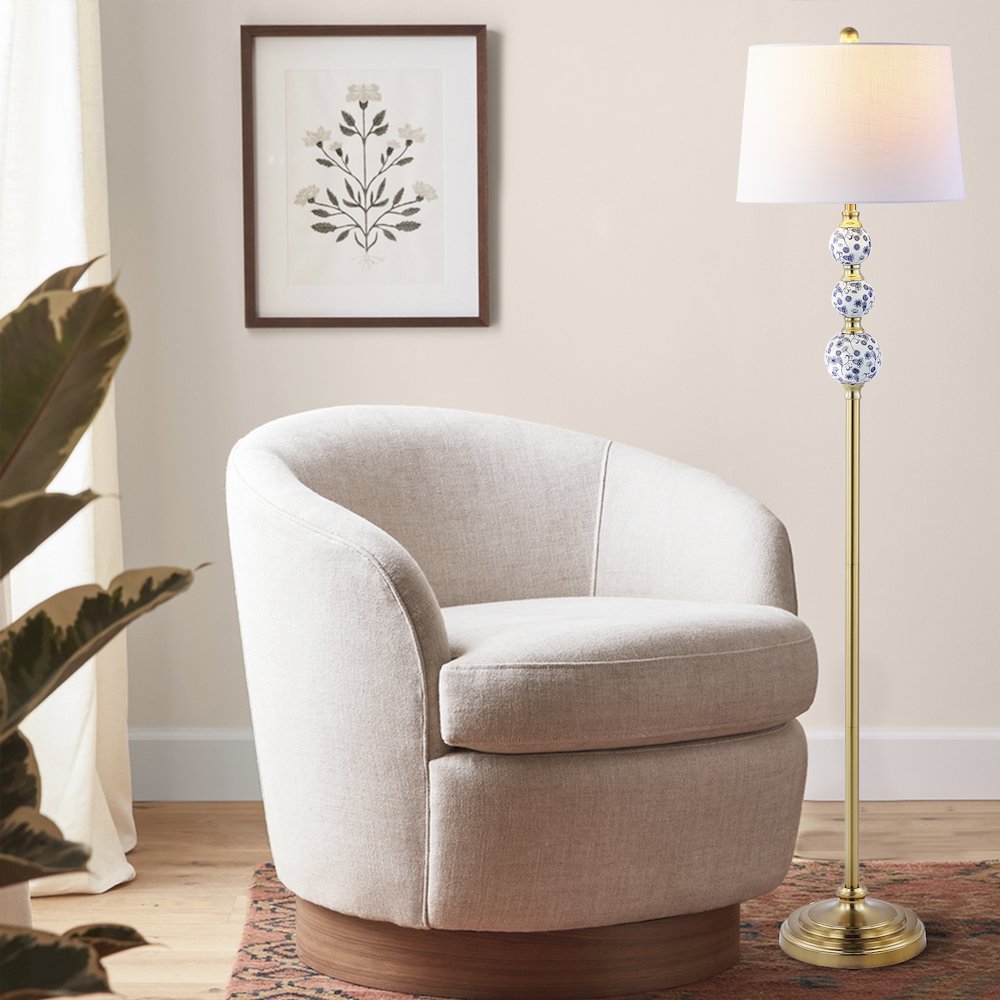 Tavira Classic Midcentury Iron Led Floor Lamp