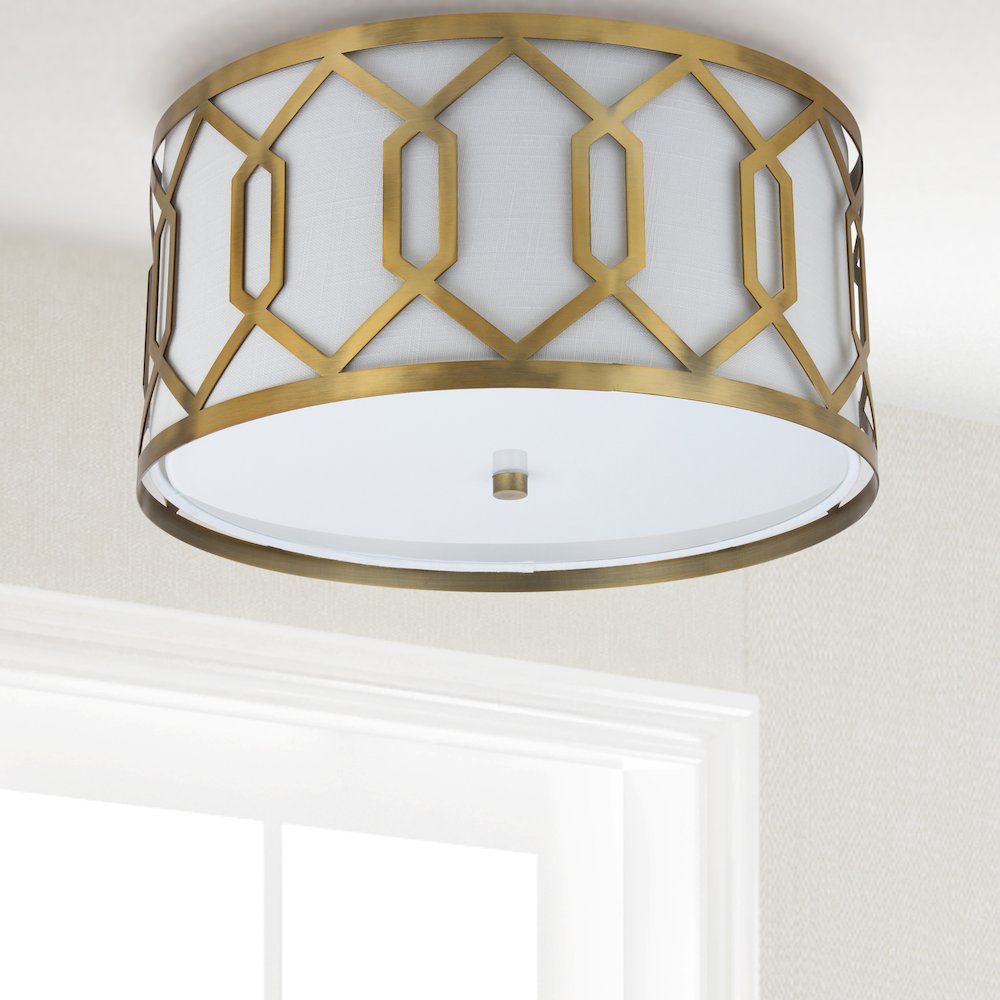 Hex Metal Led Flush Mount