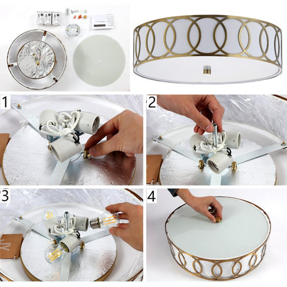 Aria Metal Led Flush Mount