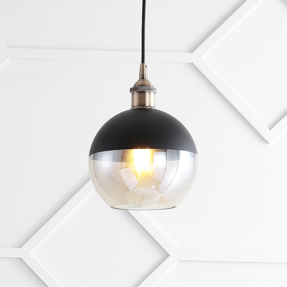 Nixon Adjustable Drop Globe Metal/Glass Led Pendant