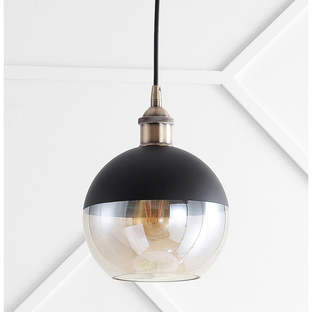 Nixon Adjustable Drop Globe Metal/Glass Led Pendant