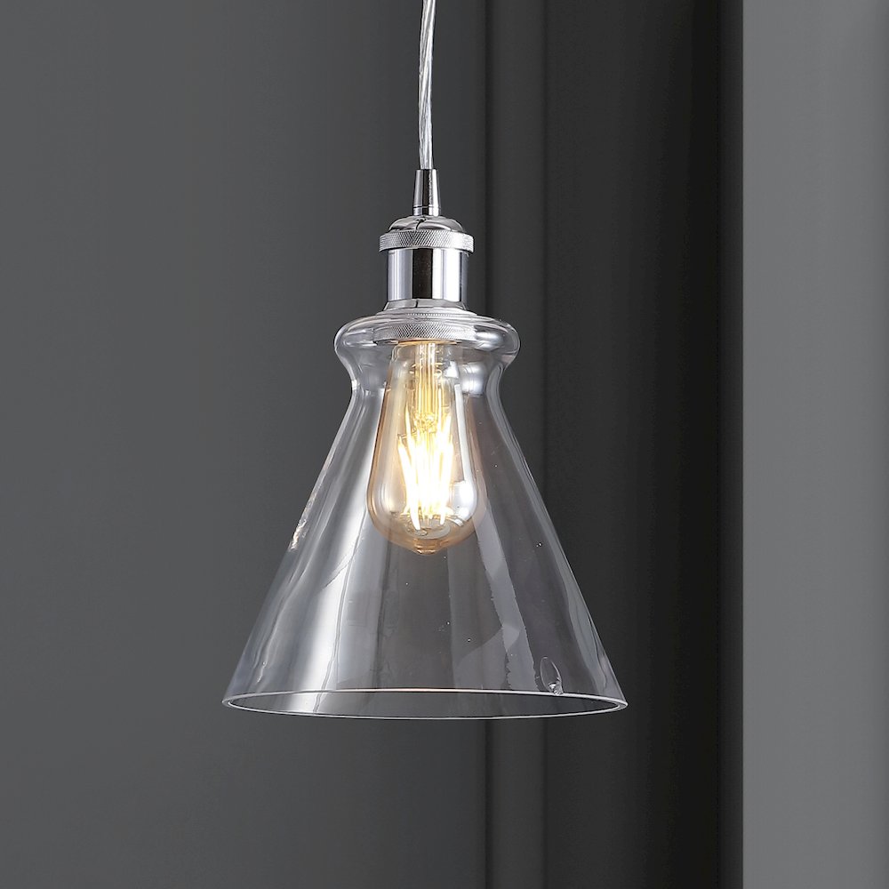 Goldwater Adjustable Drop Metal/Glass Led Pendant