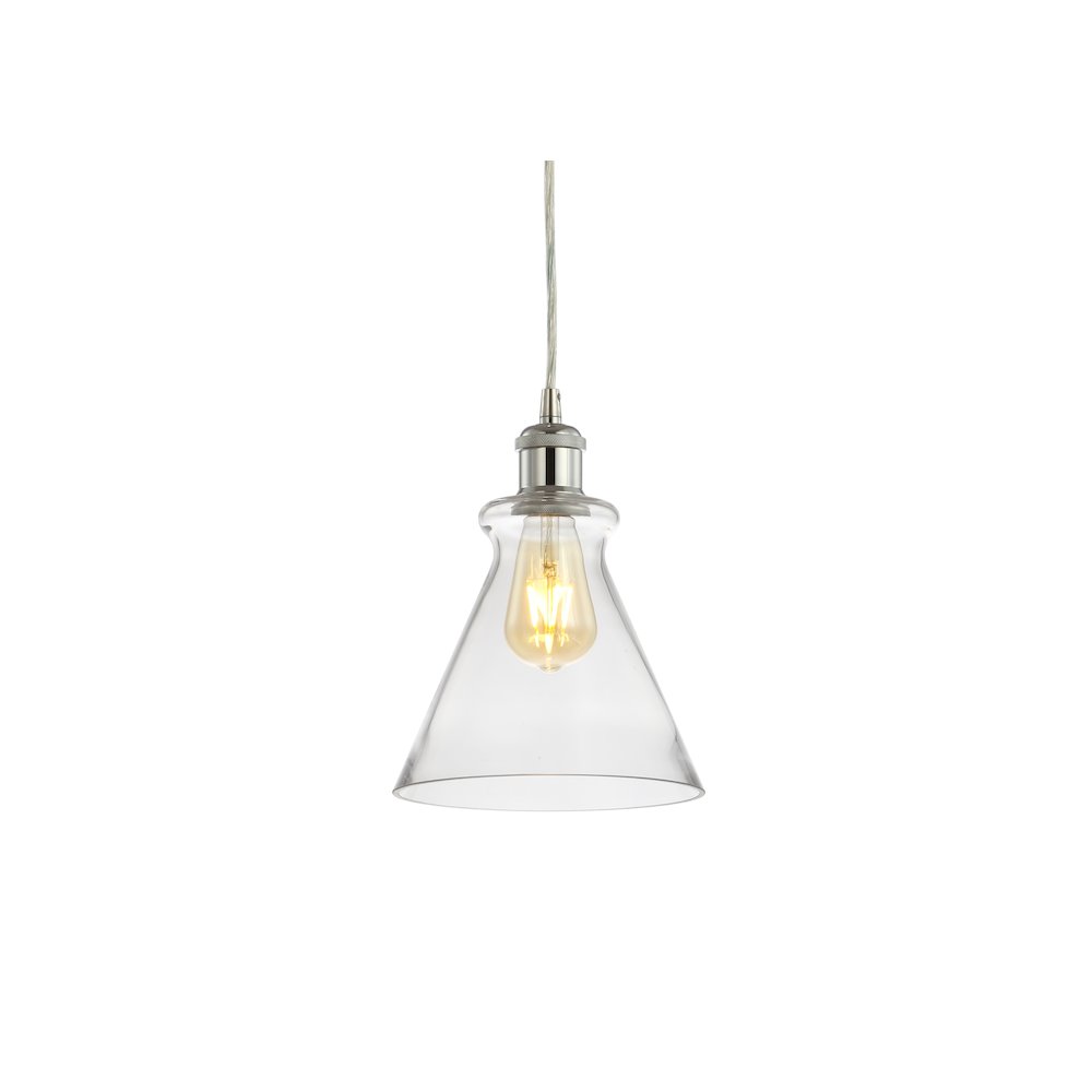 Goldwater Adjustable Drop Metal/Glass Led Pendant