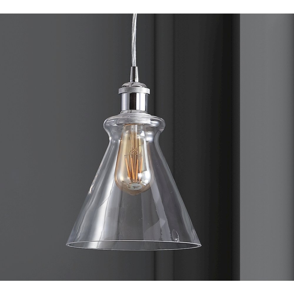 Goldwater Adjustable Drop Metal/Glass Led Pendant