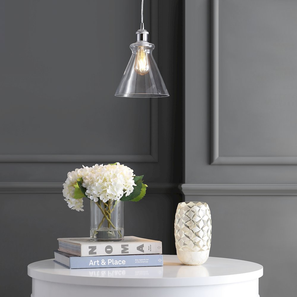 Goldwater Adjustable Drop Metal/Glass Led Pendant